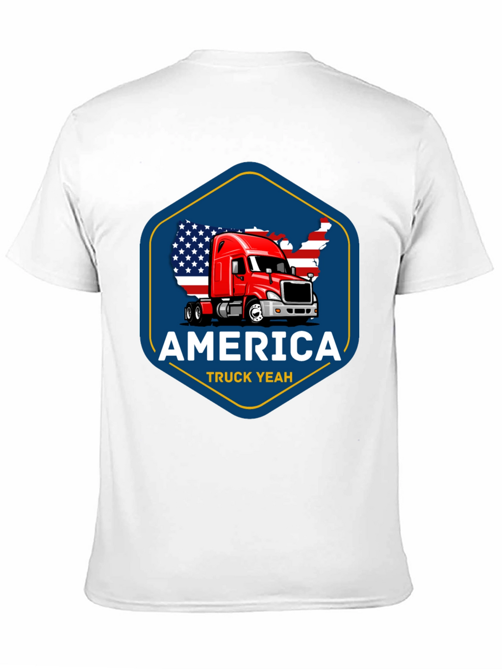 America Truck Yeah T-Shirt - Patriotic Trucker Tee
