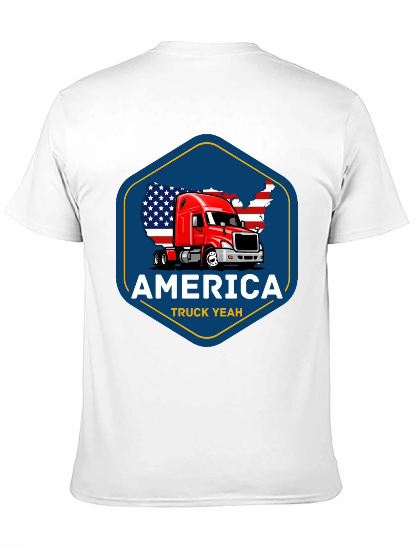 America Truck Yeah T-Shirt - Patriotic Trucker Tee