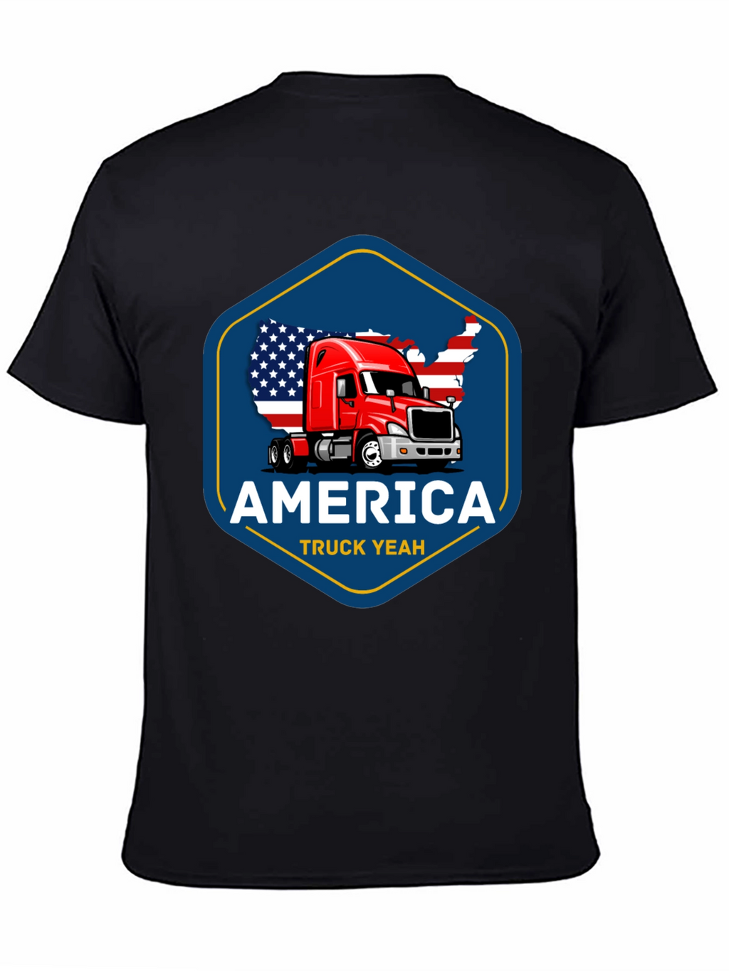 America Truck Yeah T-Shirt - Patriotic Trucker Tee