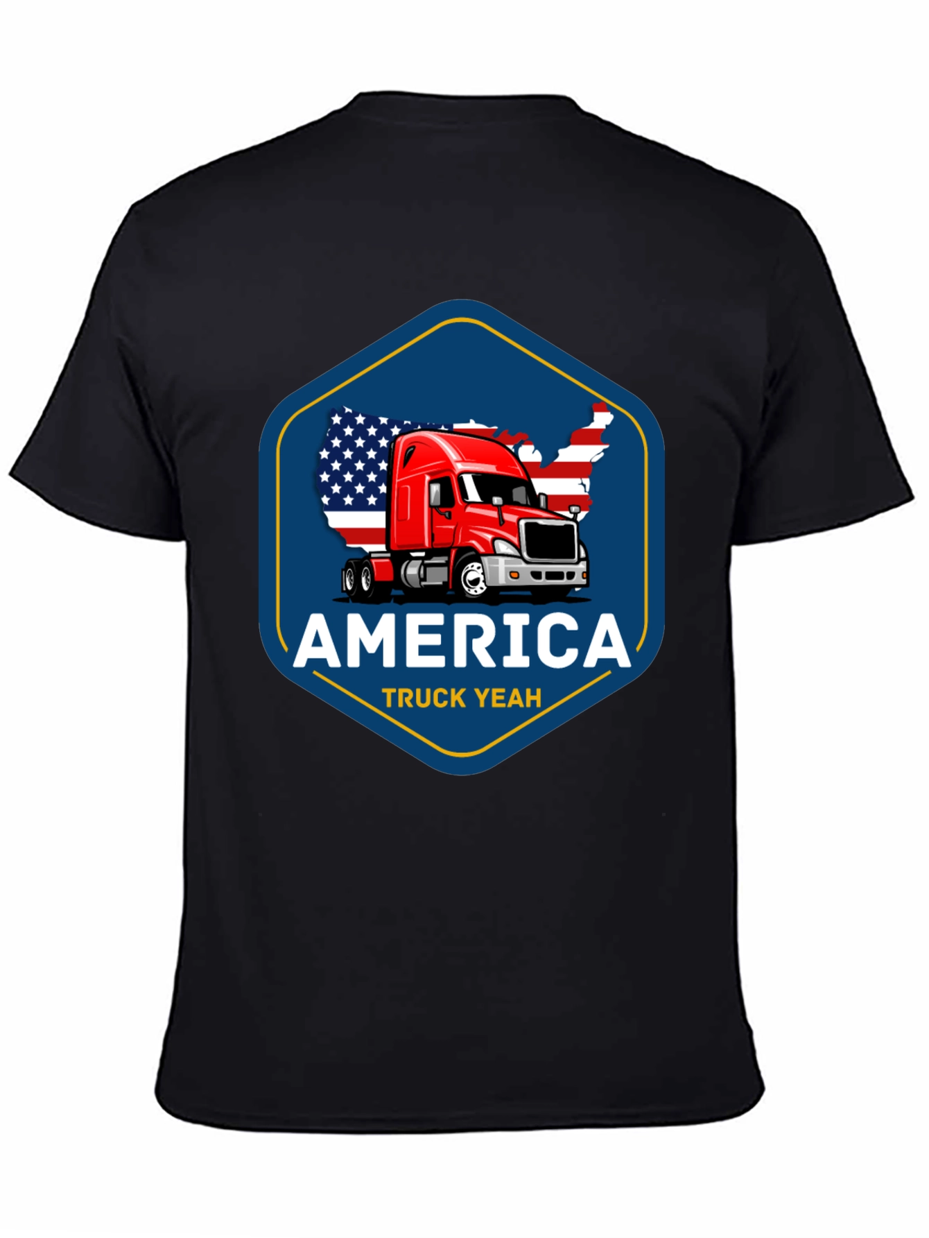 America Truck Yeah T-Shirt - Patriotic Trucker Tee