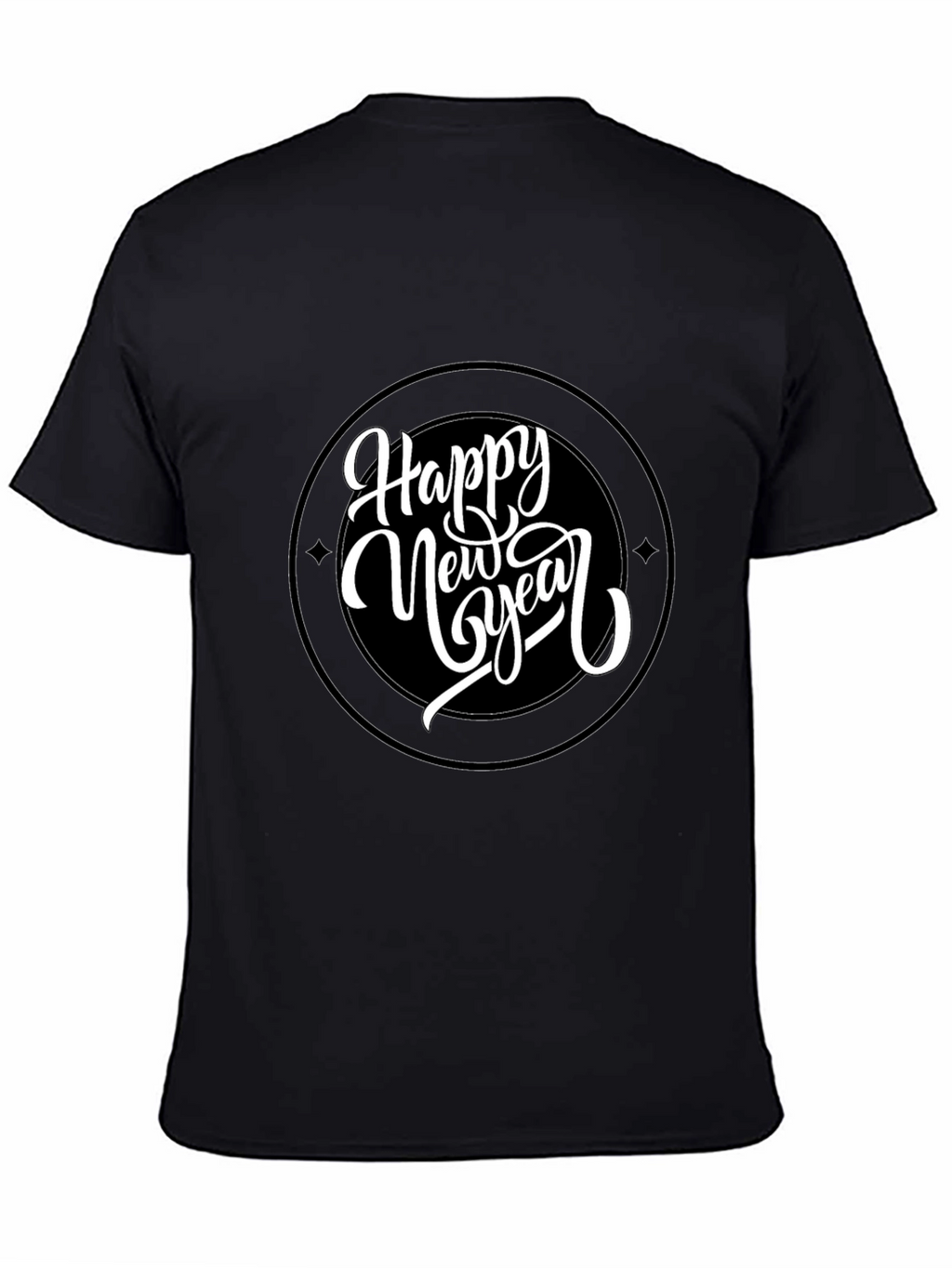 Happy New Year Graphic Black Tee