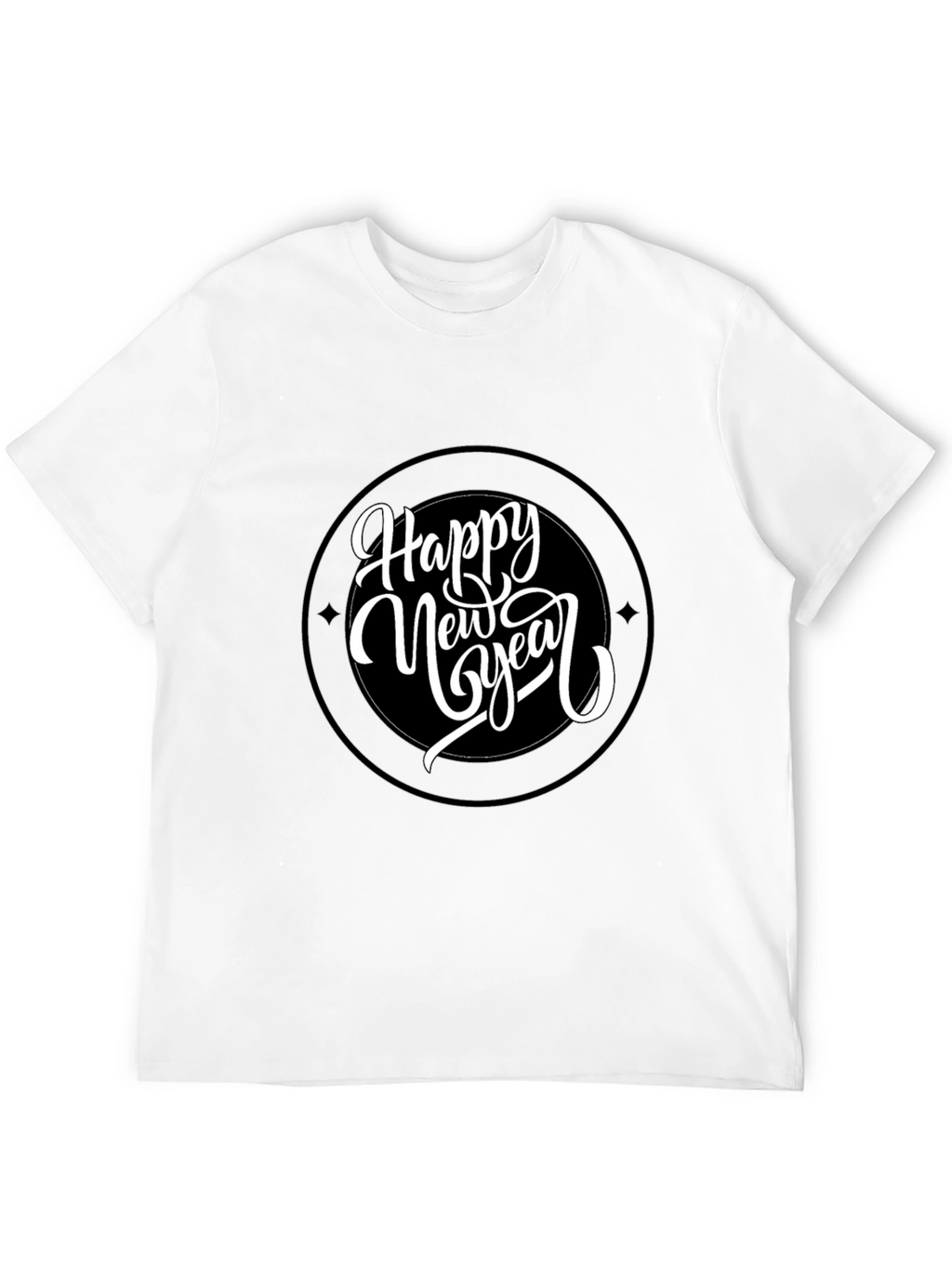 Happy New Year Graphic Black Tee