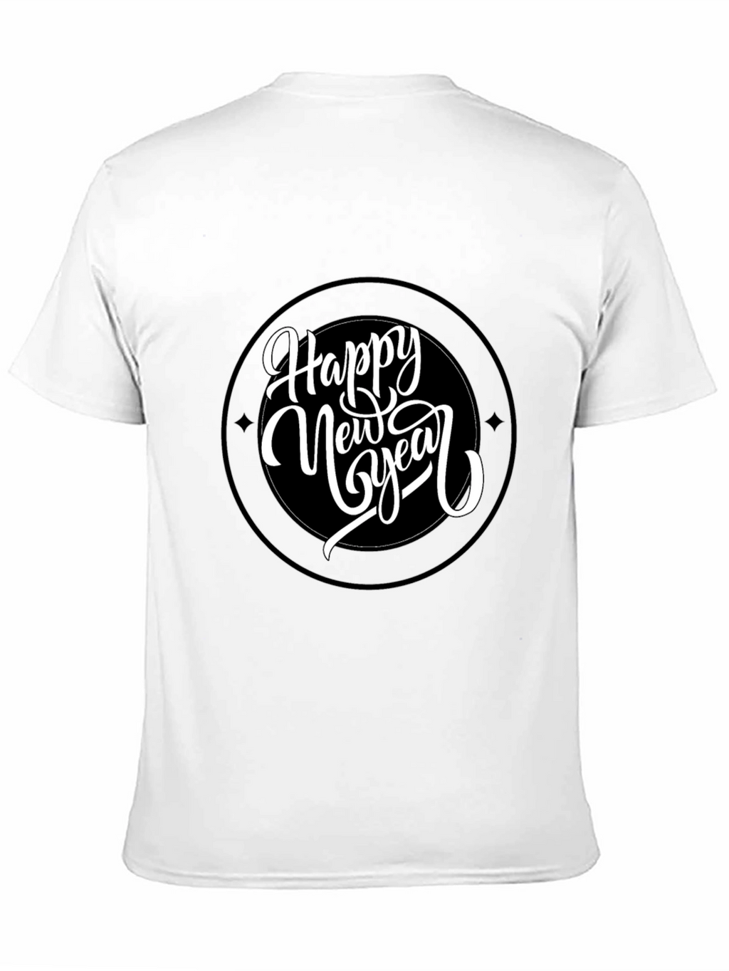 Happy New Year Graphic Black Tee