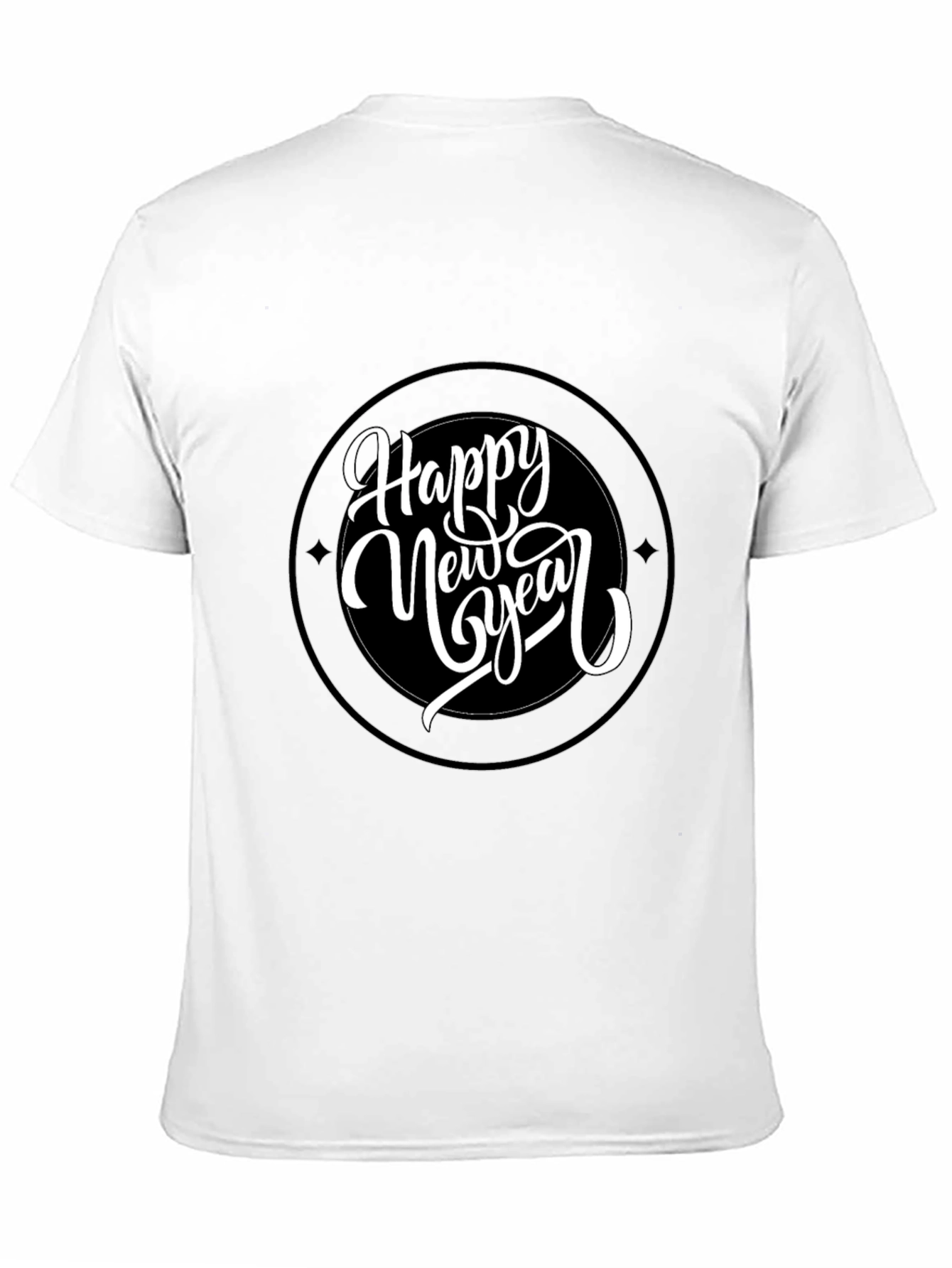 Happy New Year Graphic Black Tee