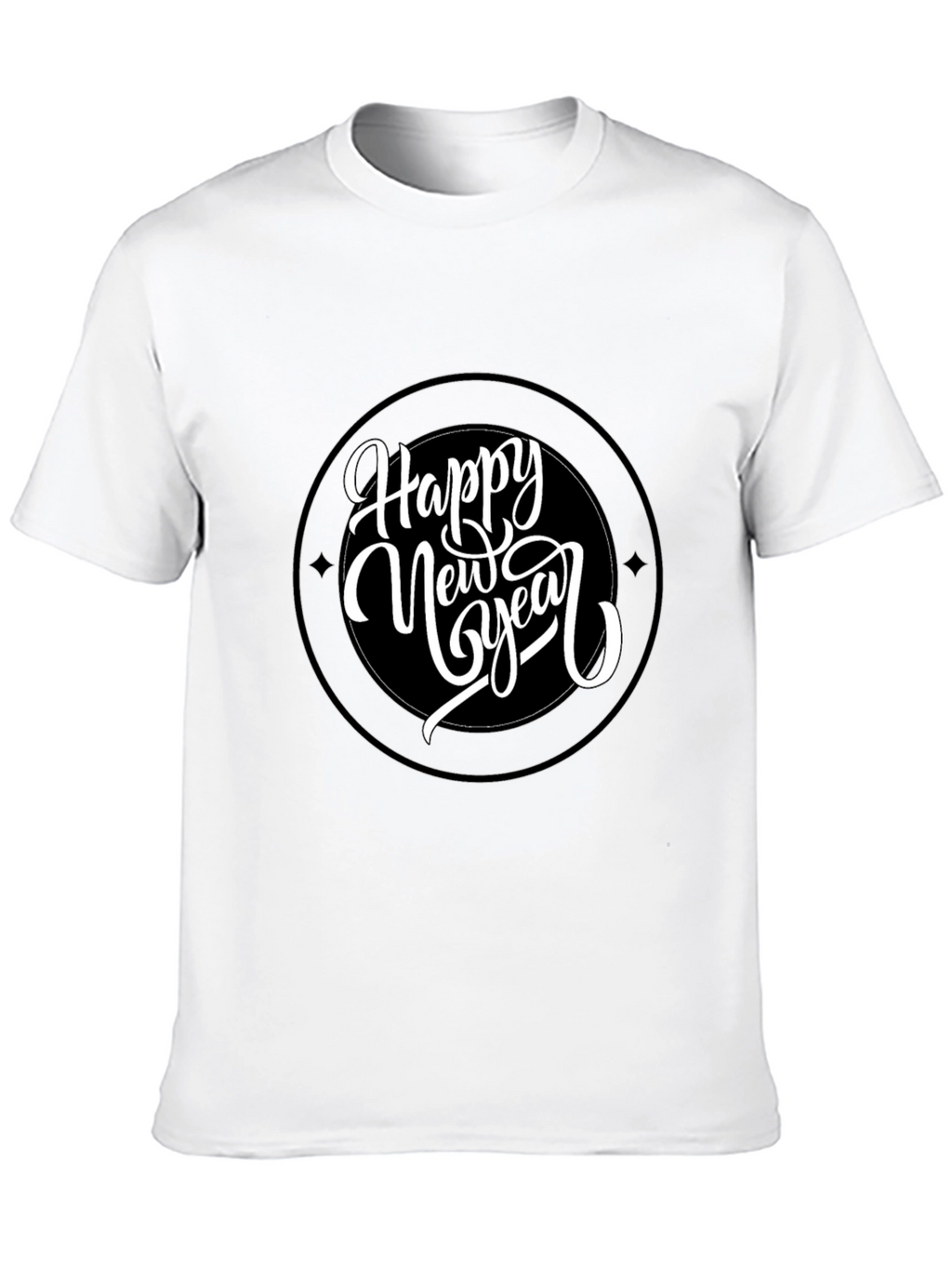 Happy New Year Graphic Black Tee