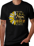Tough Enough Mom & Greyhound Mom Sunflower T-Shirt