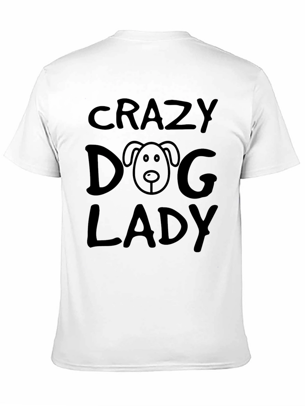Crazy Dog Lady Black T-Shirt