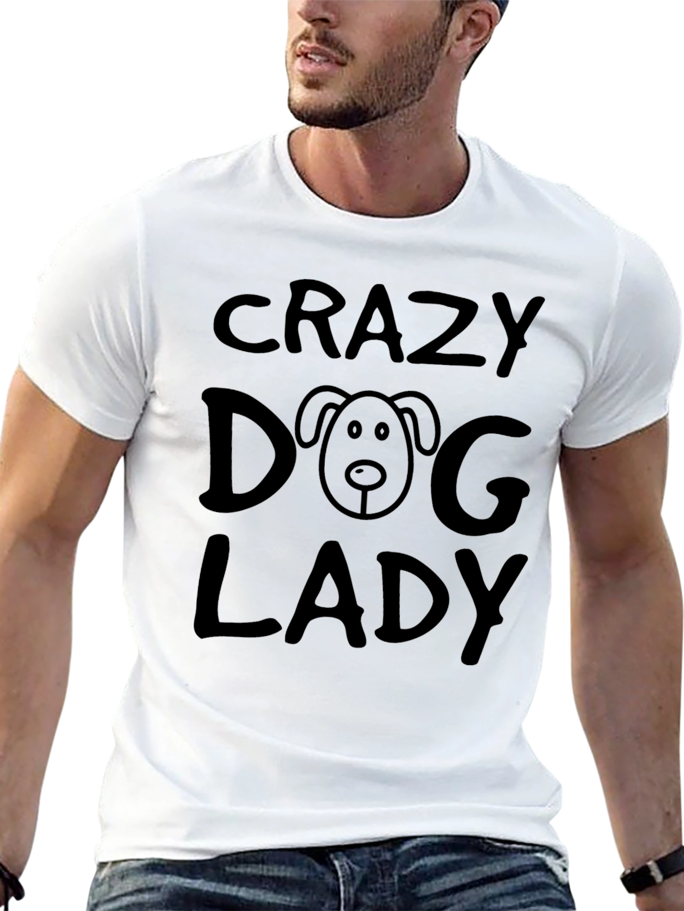 Crazy Dog Lady Black T-Shirt