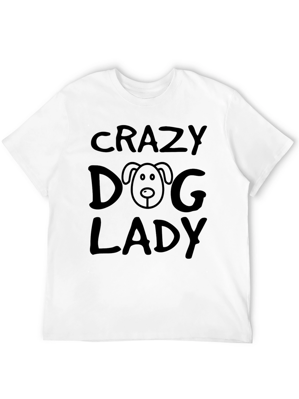 Crazy Dog Lady Black T-Shirt