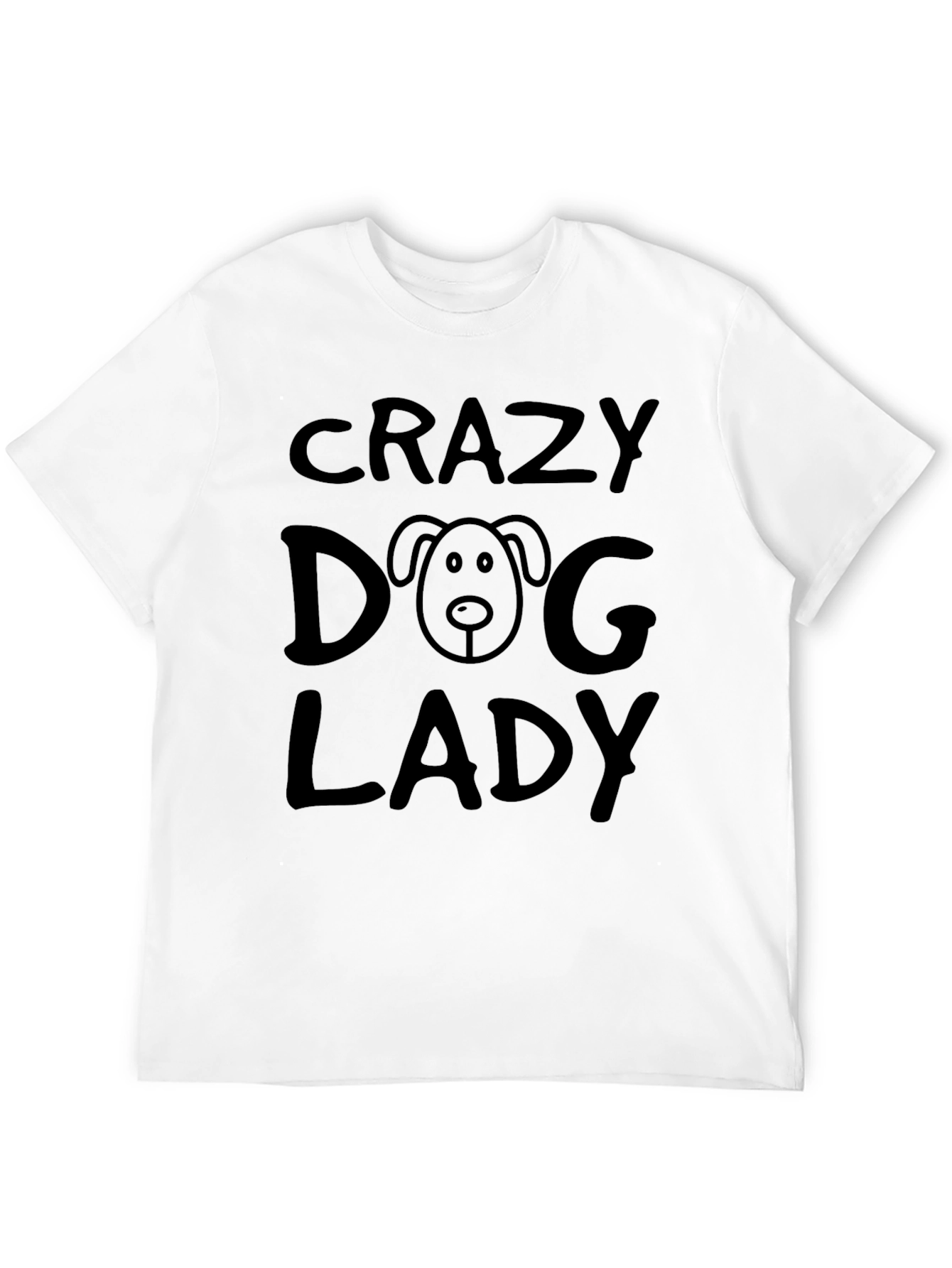 Crazy Dog Lady Black T-Shirt