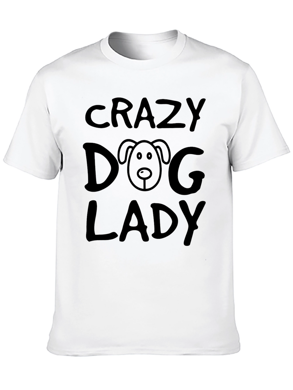 Crazy Dog Lady Black T-Shirt