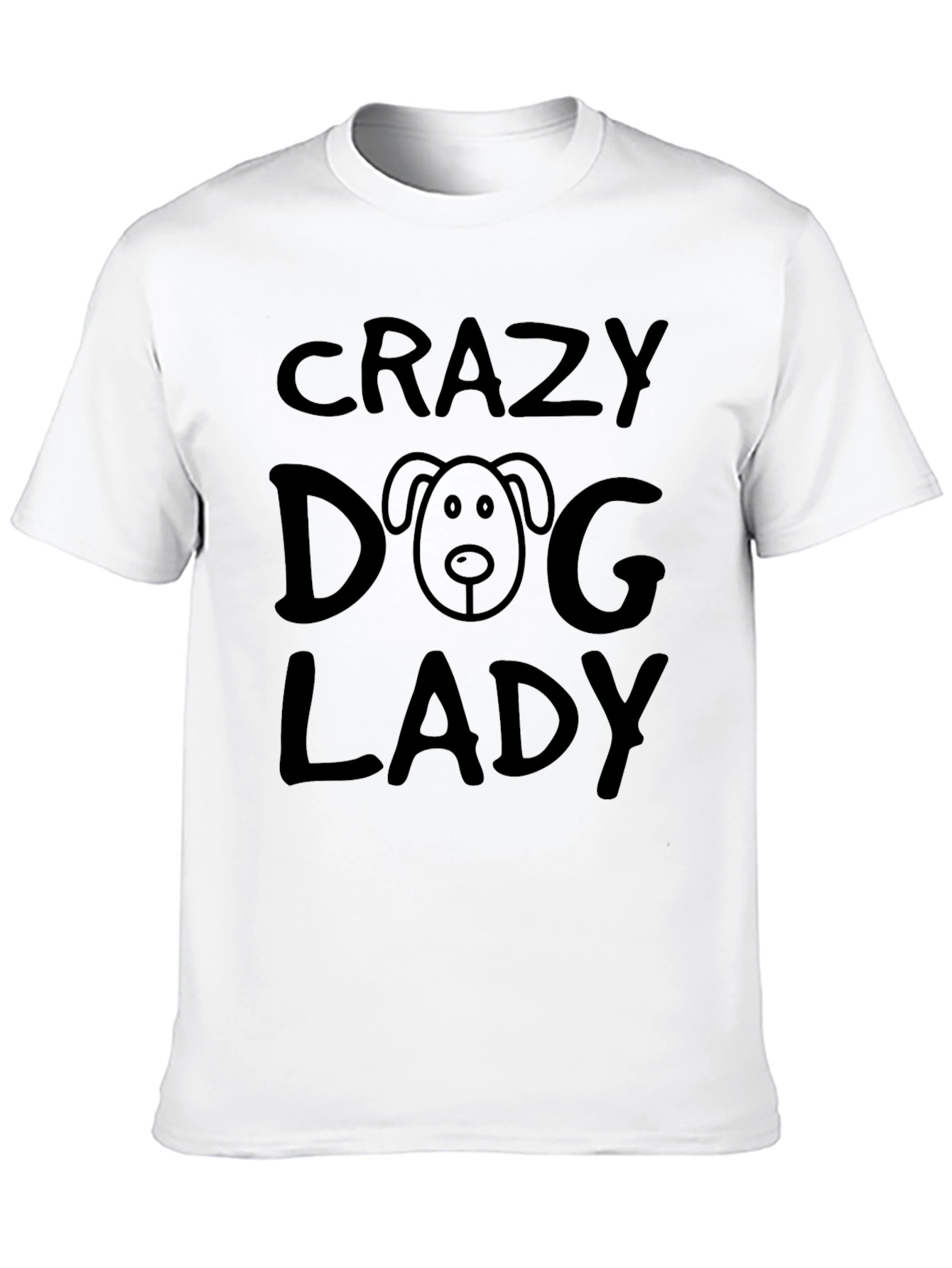 Crazy Dog Lady Black T-Shirt