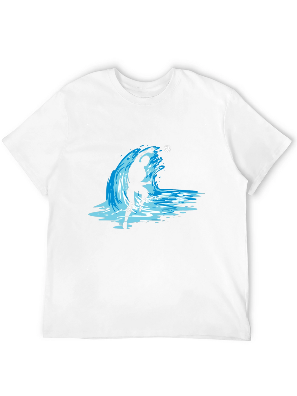 Volleyball Wave Graphic T-Shirt - Black