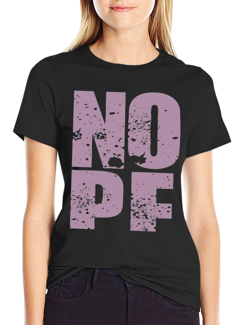 NOPE Graphic T-Shirt - Soft Black Crew Neck Tee