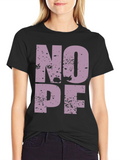 NOPE Graphic T-Shirt - Soft Black Crew Neck Tee