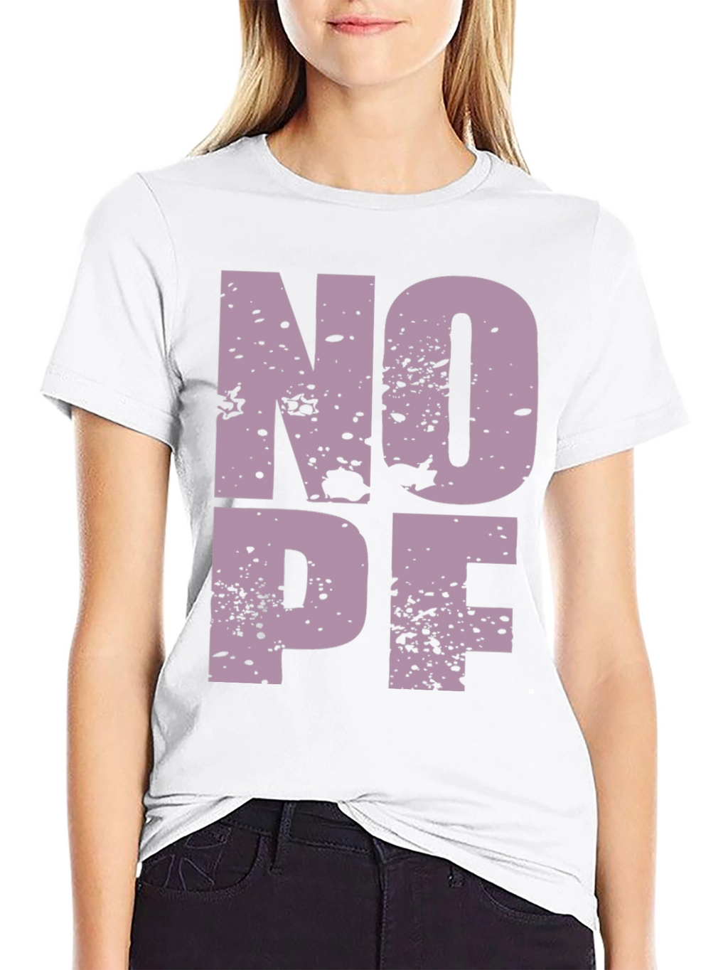 NOPE Graphic T-Shirt - Soft Black Crew Neck Tee