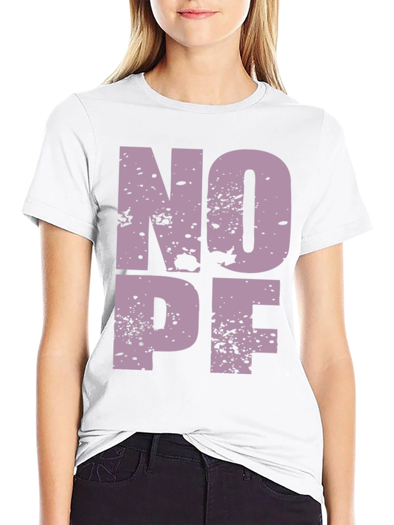 NOPE Graphic T-Shirt - Soft Black Crew Neck Tee