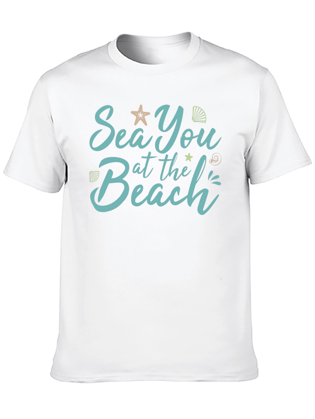 Sea You at the Beach Black Graphic T-Shirt