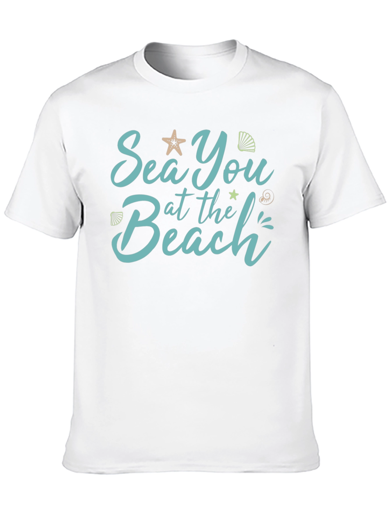 Sea You at the Beach Black Graphic T-Shirt