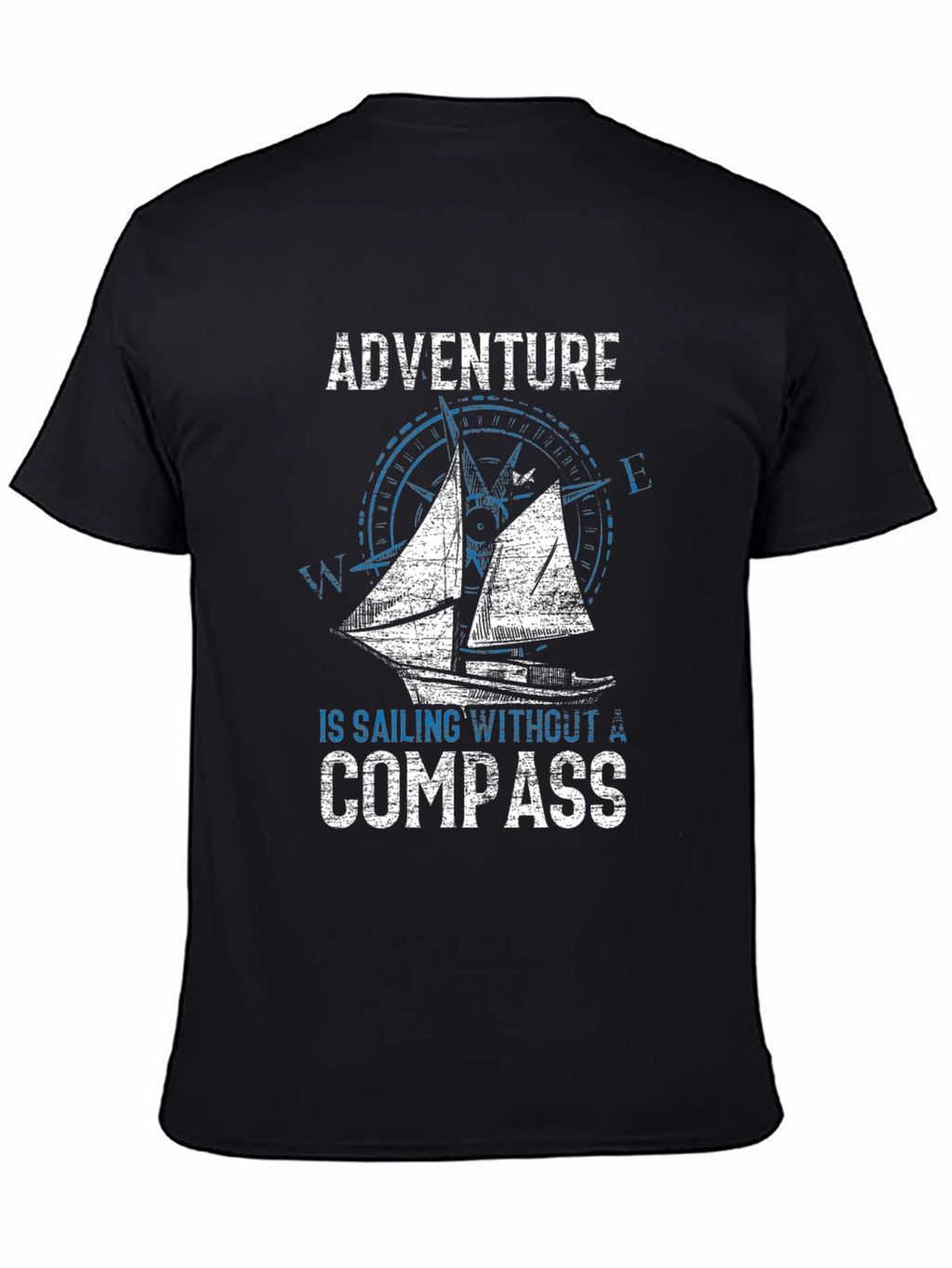 Adventure Sailing Compass Graphic T-Shirt