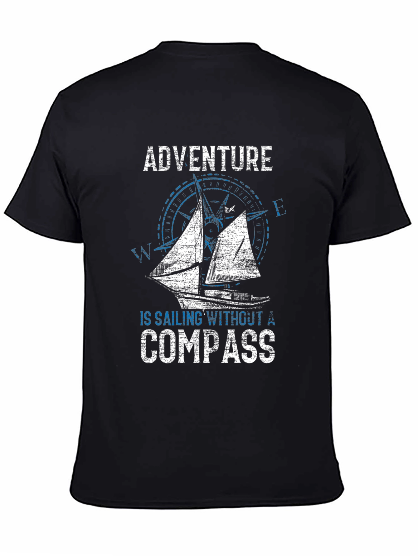 Adventure Sailing Compass Graphic T-Shirt