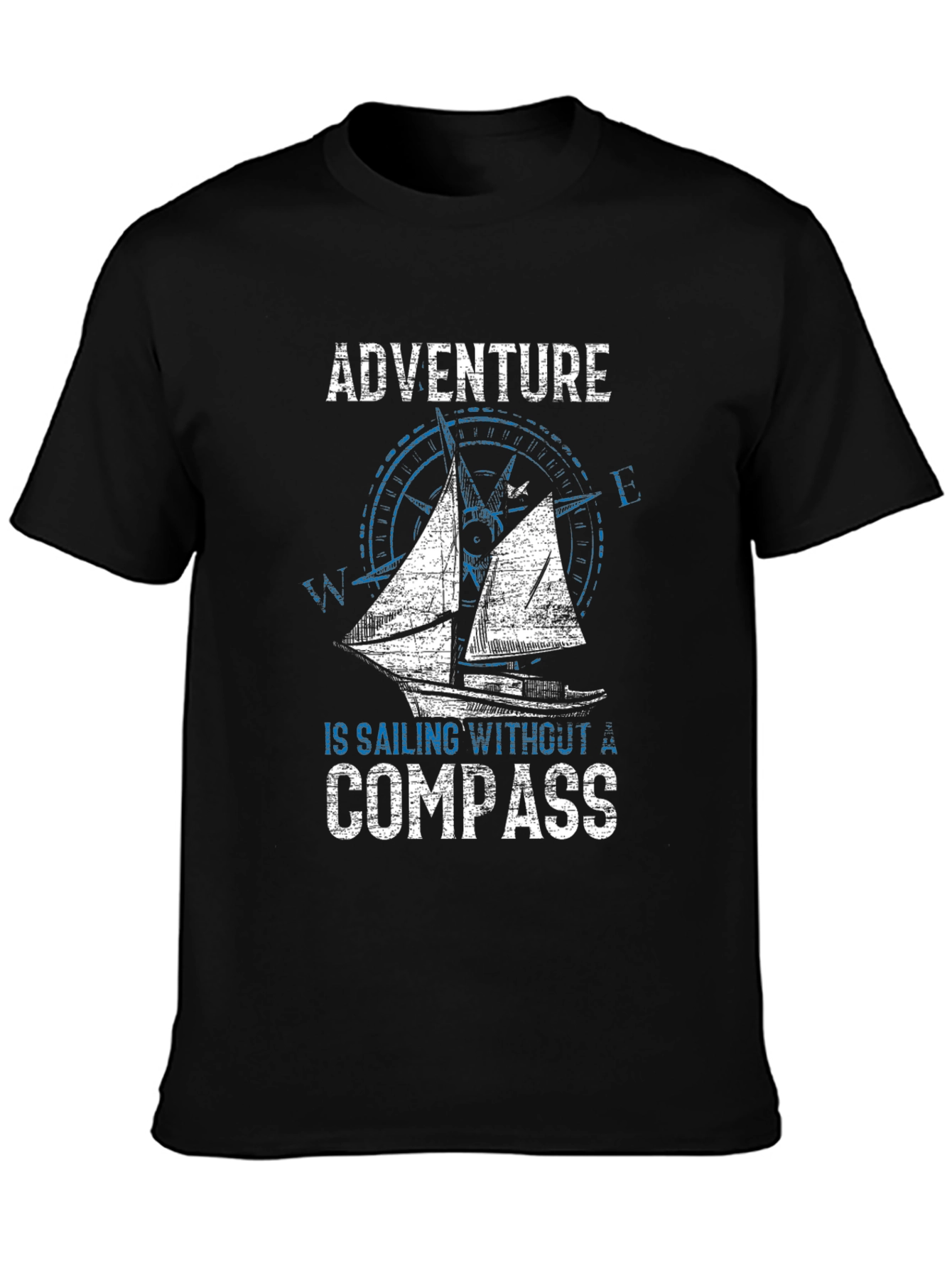 Adventure Sailing Compass Graphic T-Shirt