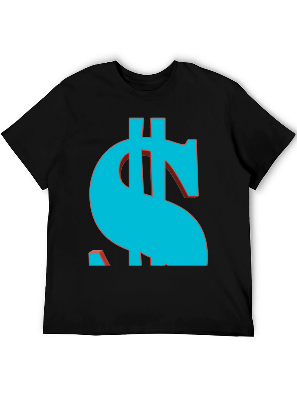 Bold Dollar Sign Graphic Tee - Casual Black T-Shirt