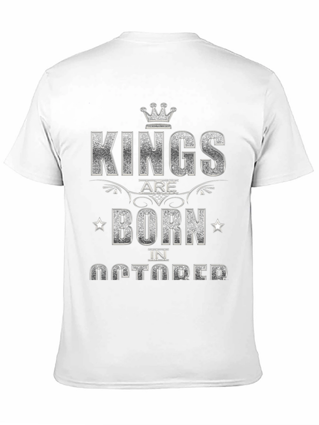 Kings Are Born in October Black Graphic T-Shirt