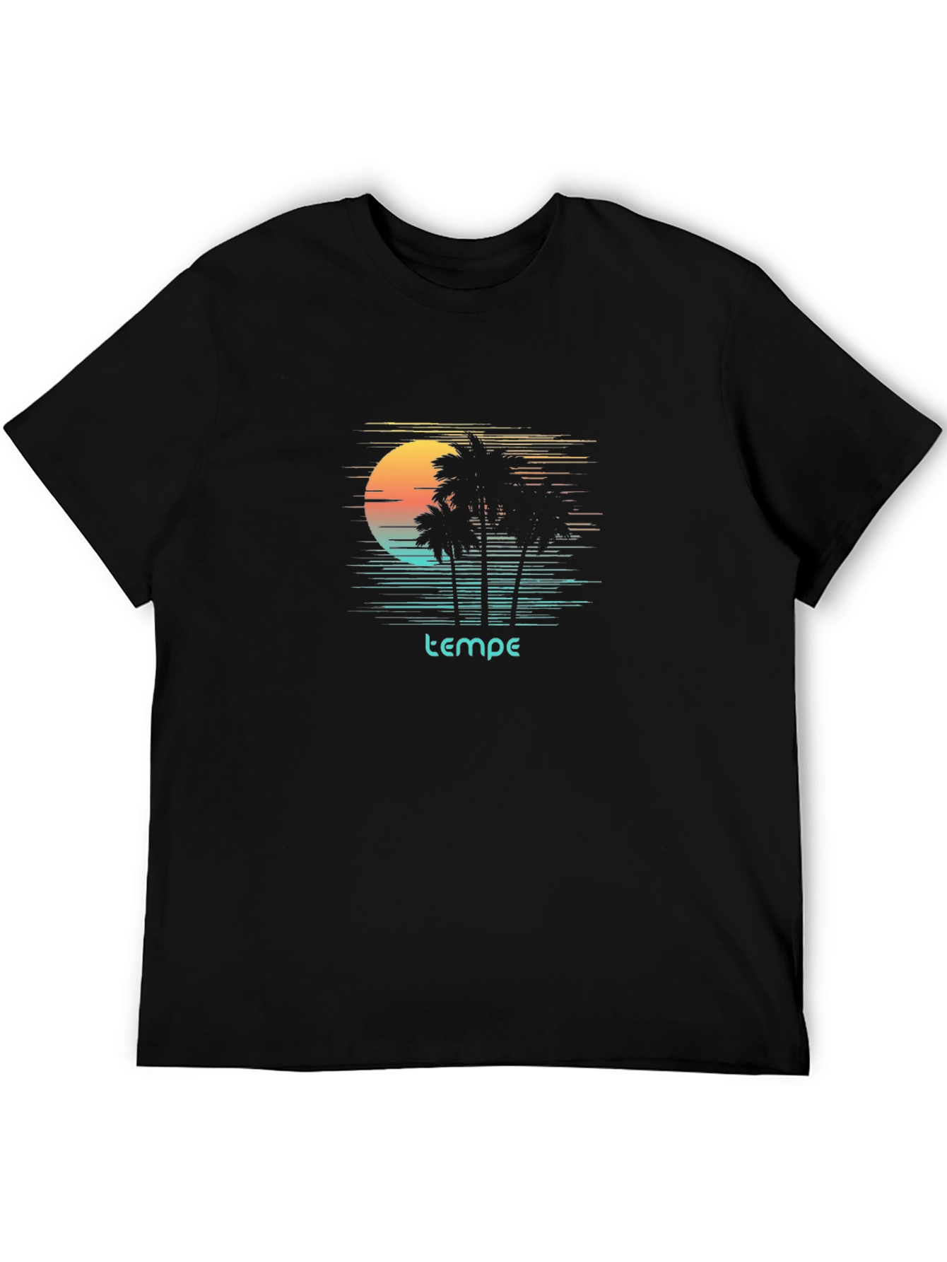 Tempe Graphic T-Shirt Palm Tree Sunset Design