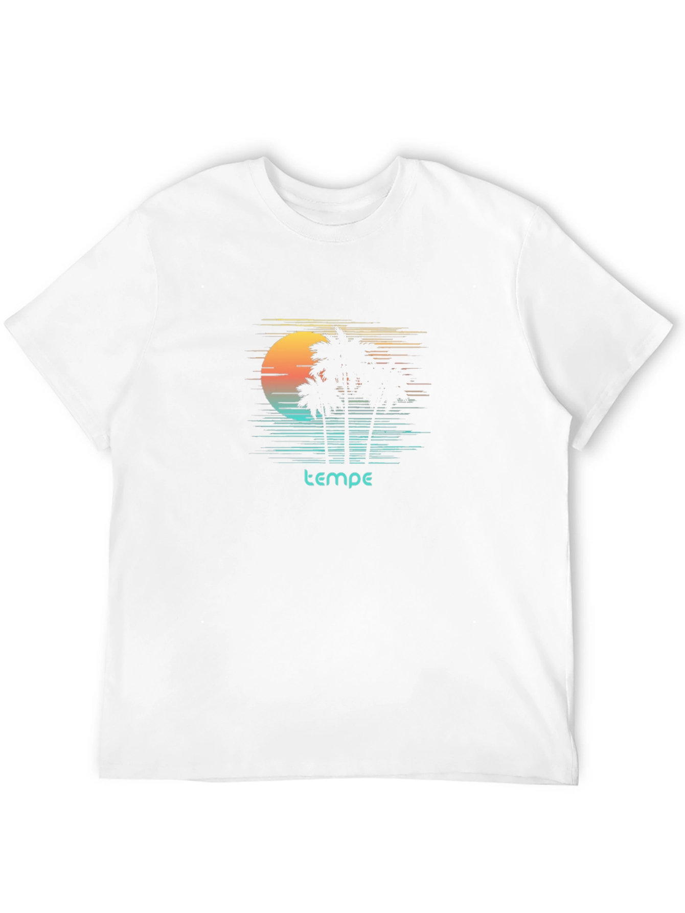 Tempe Graphic T-Shirt Palm Tree Sunset Design