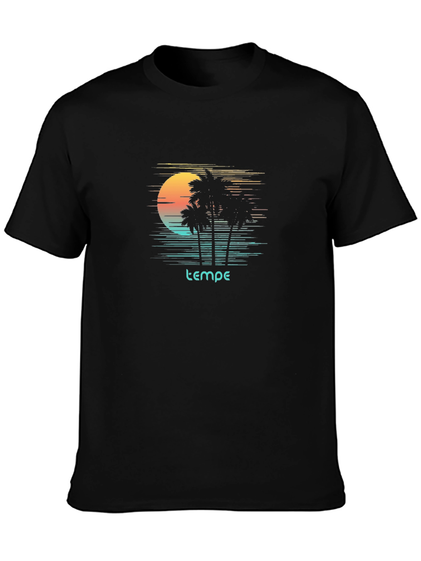 Tempe Graphic T-Shirt Palm Tree Sunset Design