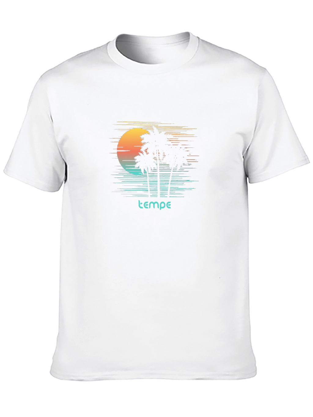 Tempe Graphic T-Shirt Palm Tree Sunset Design