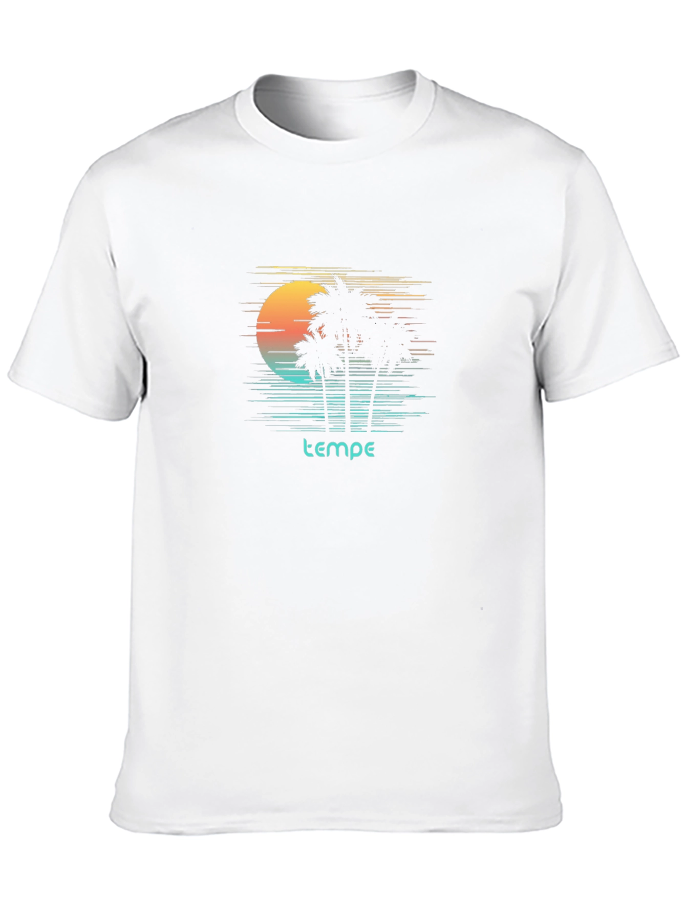 Tempe Graphic T-Shirt Palm Tree Sunset Design