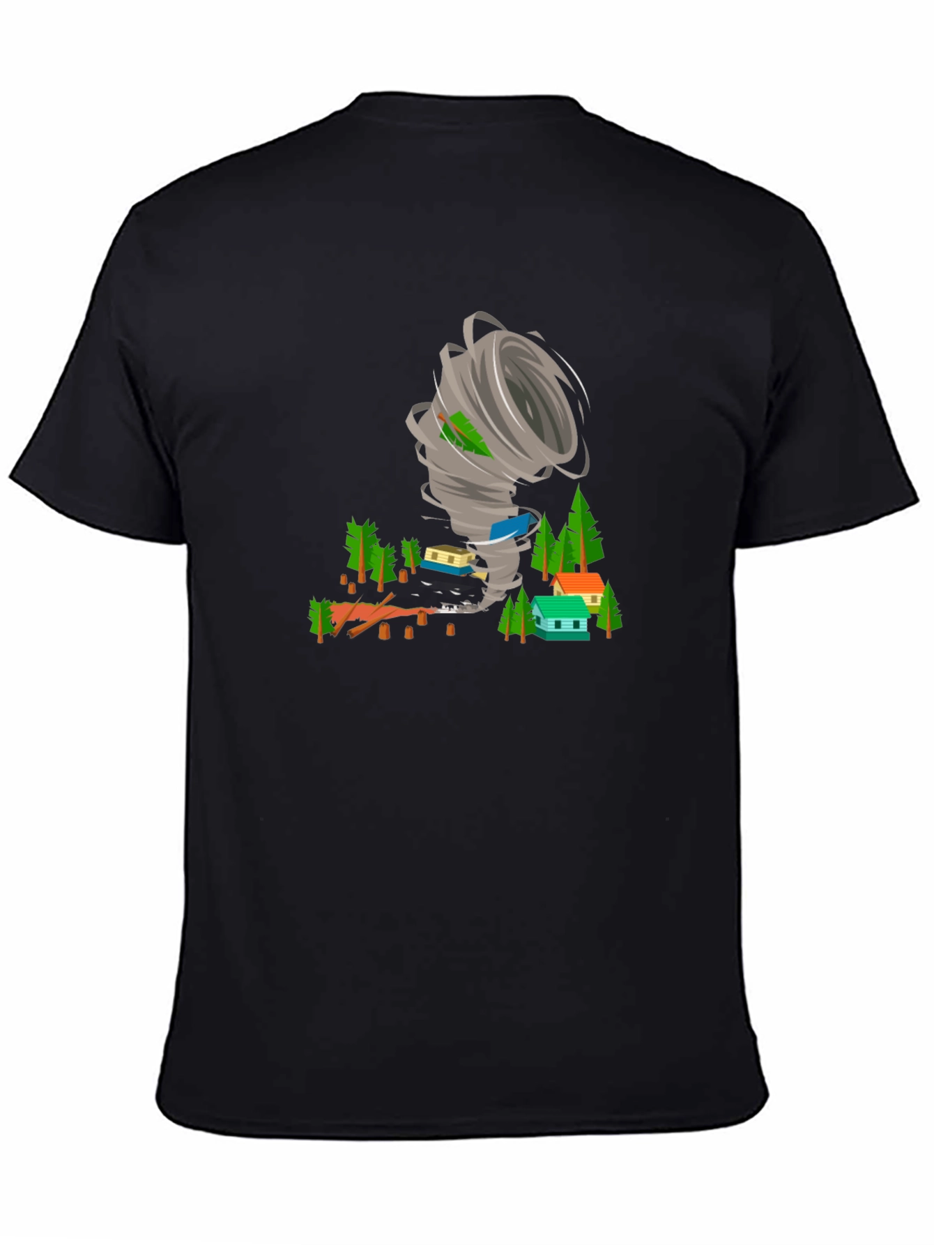 Tornado Graphic Tee - Black Short Sleeve Shirt