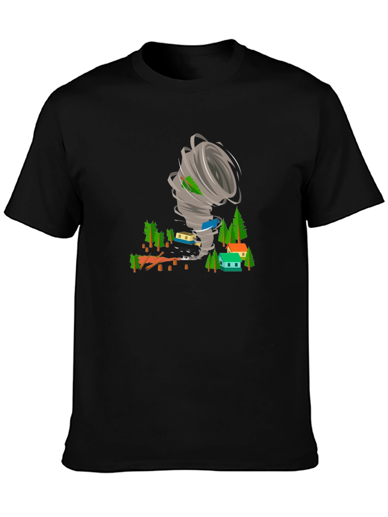 Tornado Graphic Tee - Black Short Sleeve Shirt