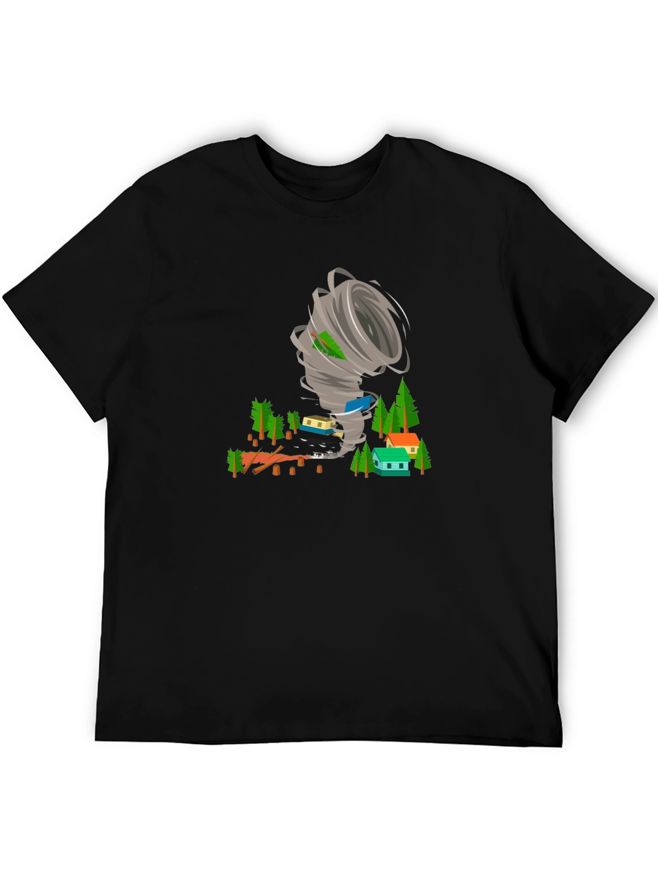 Tornado Graphic Tee - Black Short Sleeve Shirt