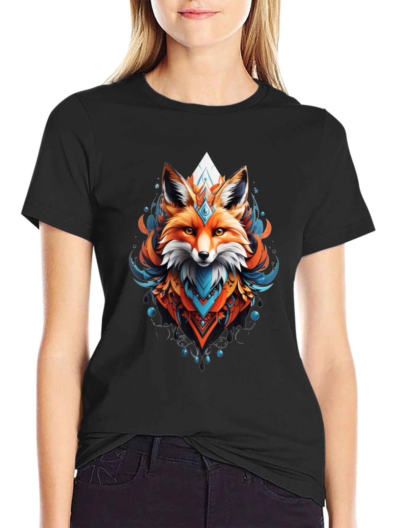 Geometric Fox Graphic Tee