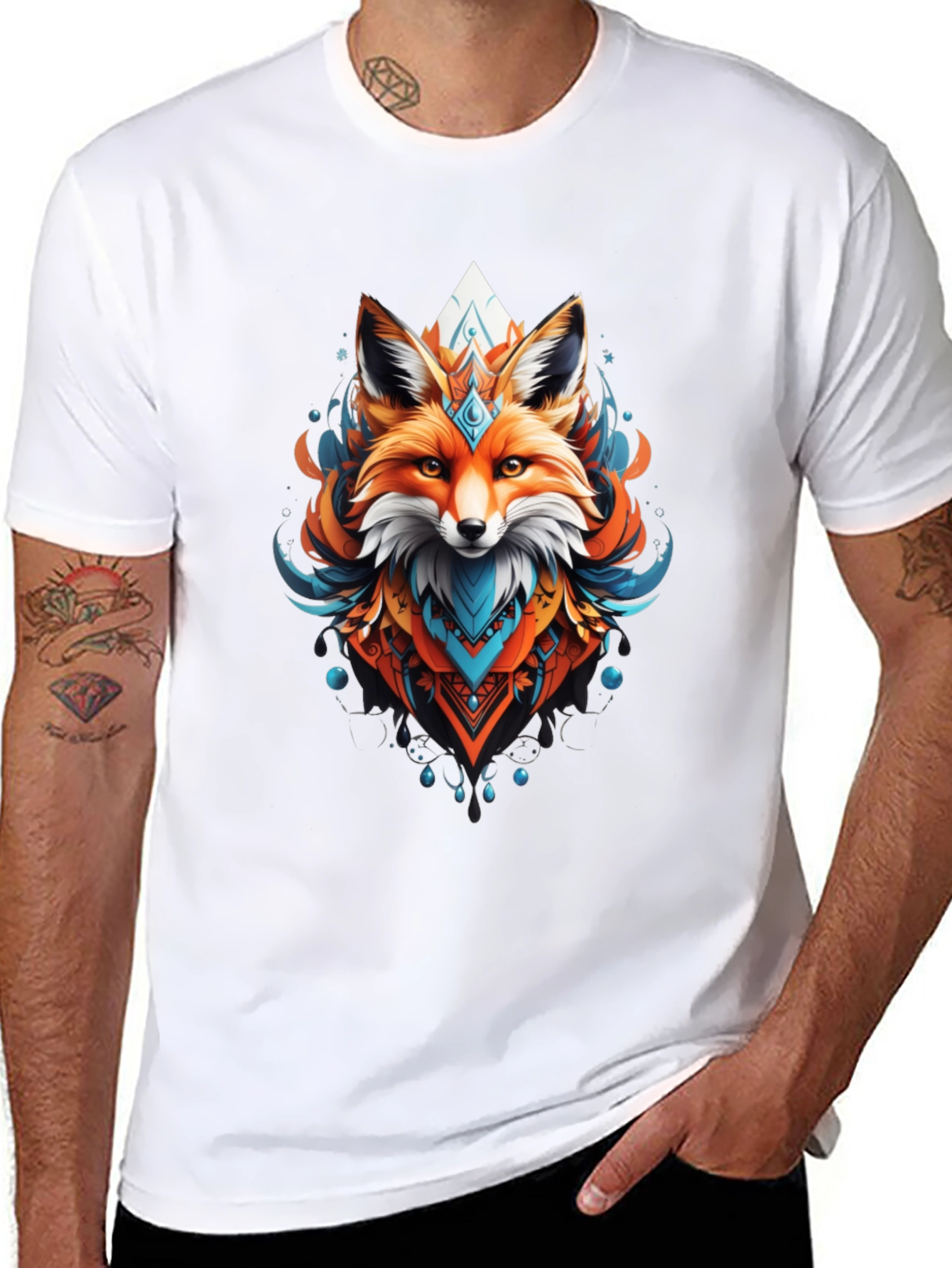Geometric Fox Graphic Tee