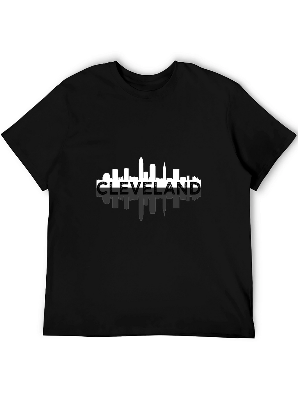 Cleveland Skyline Mens Black T-Shirt