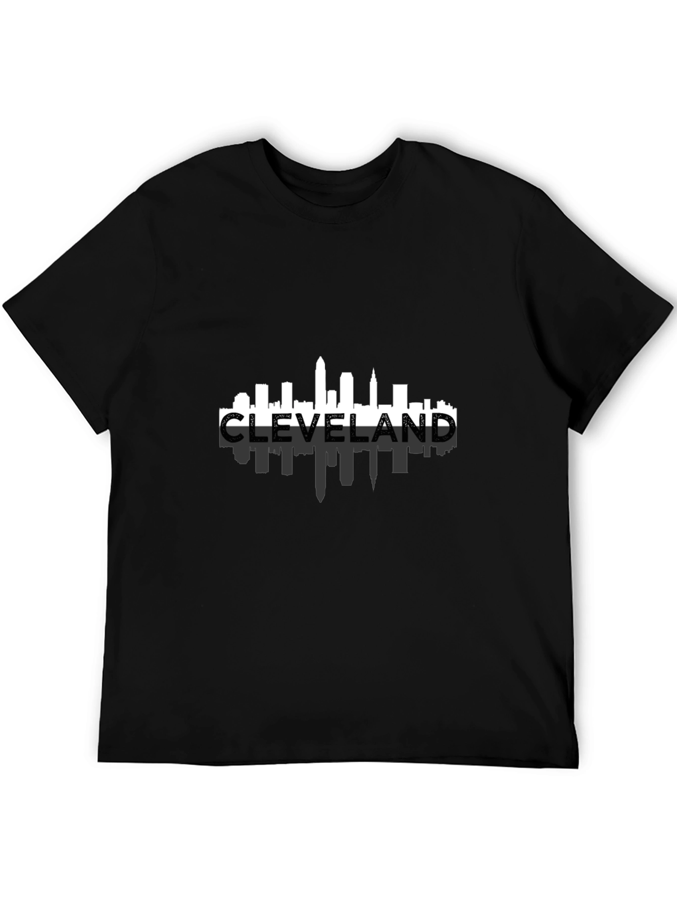 Cleveland Skyline Mens Black T-Shirt