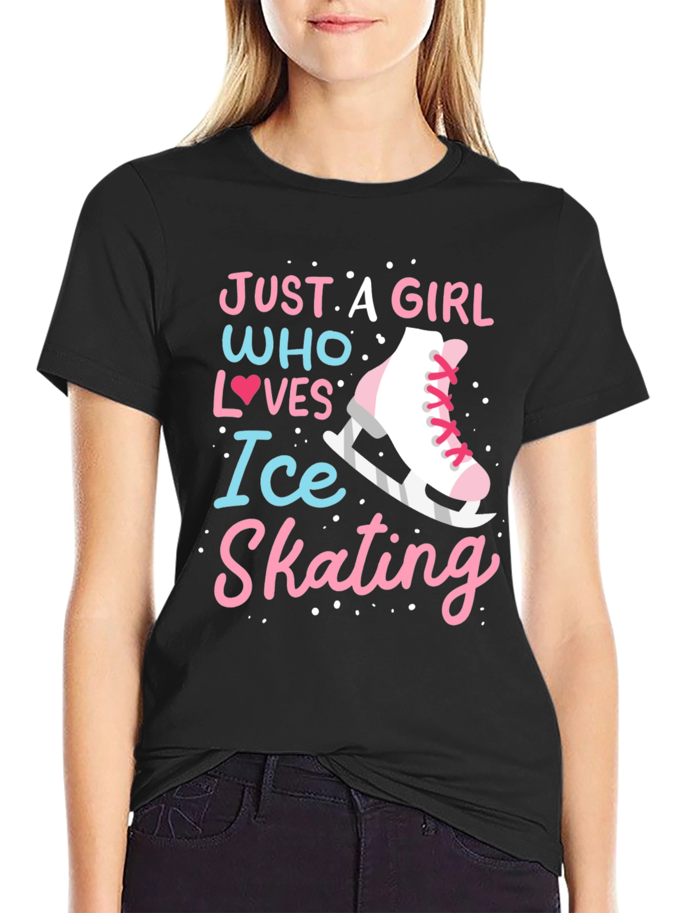 Ice Skating Girl T-Shirt - Just a Girl Who Loves Ice Skating Tee