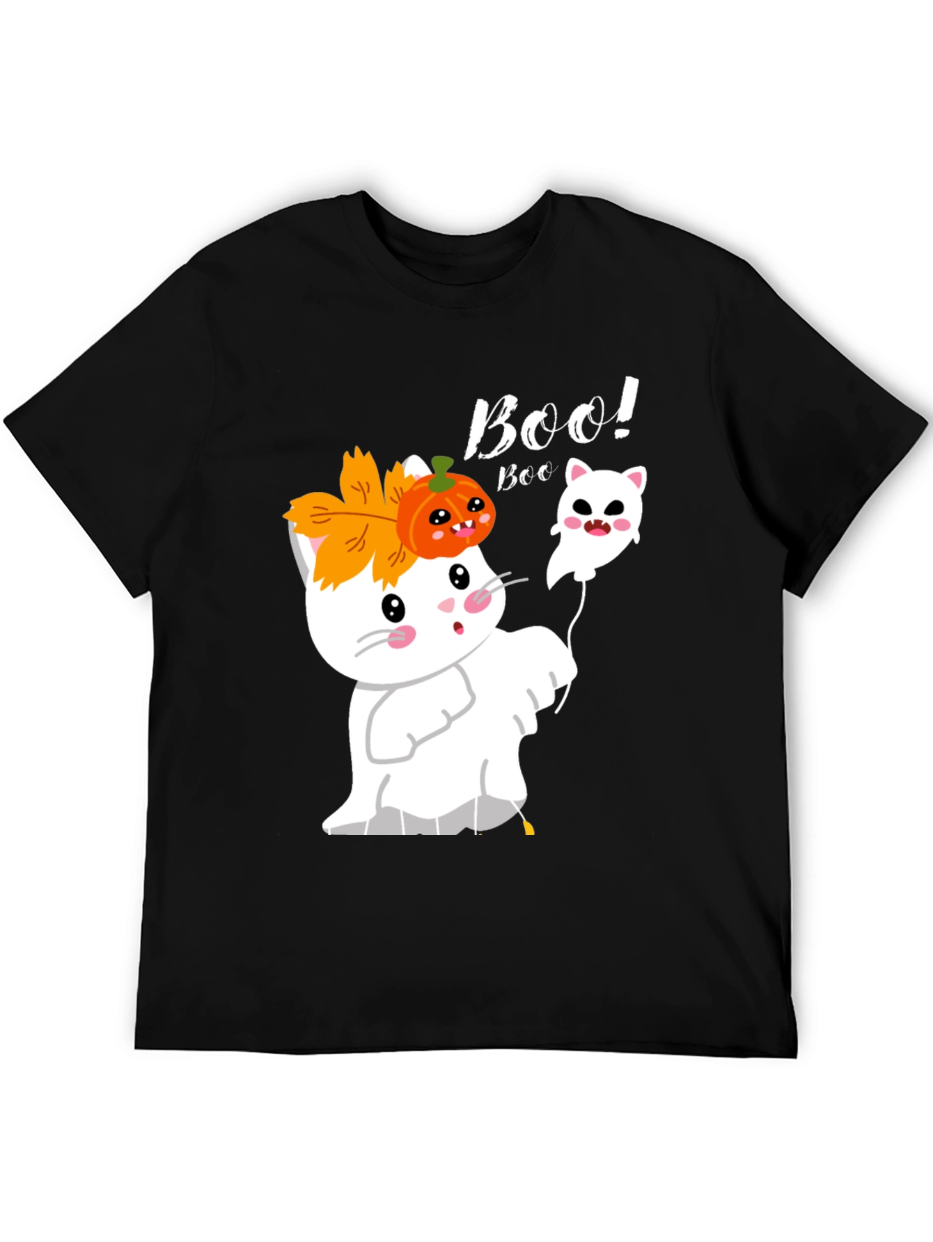 Halloween Boo! Cat Ghost T-Shirt