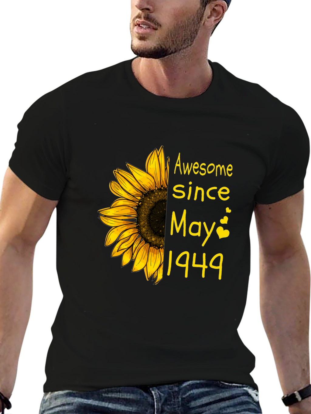 Awesome Since May 1949 Sunflower Graphic Tee