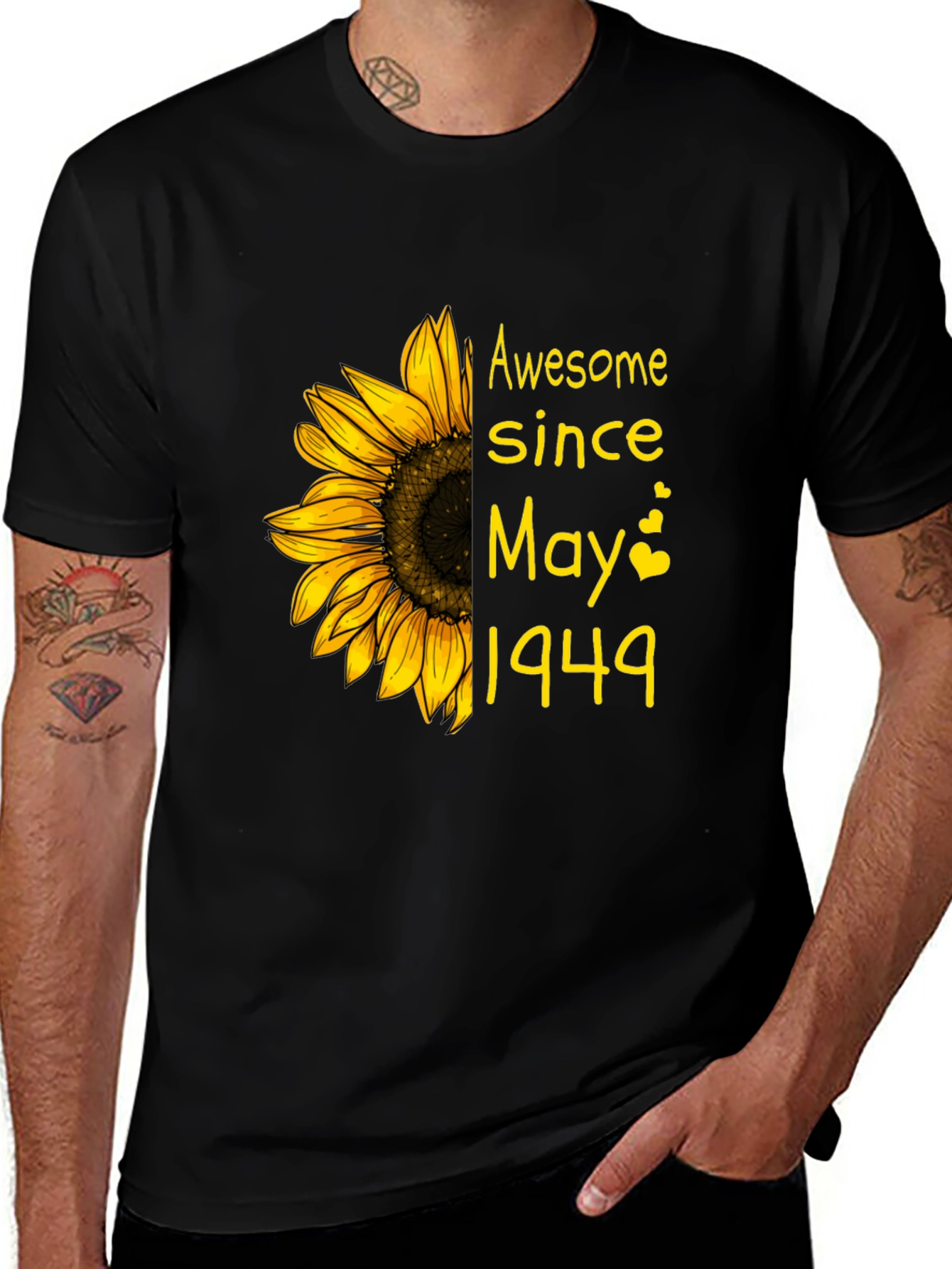 Awesome Since May 1949 Sunflower Graphic Tee