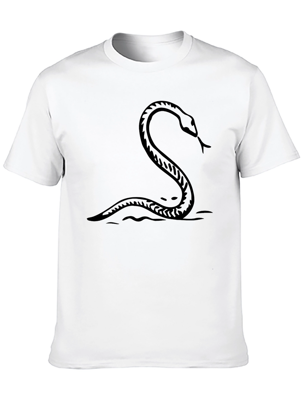 Black Snake Graphic T-Shirt - Mens Casual Tee