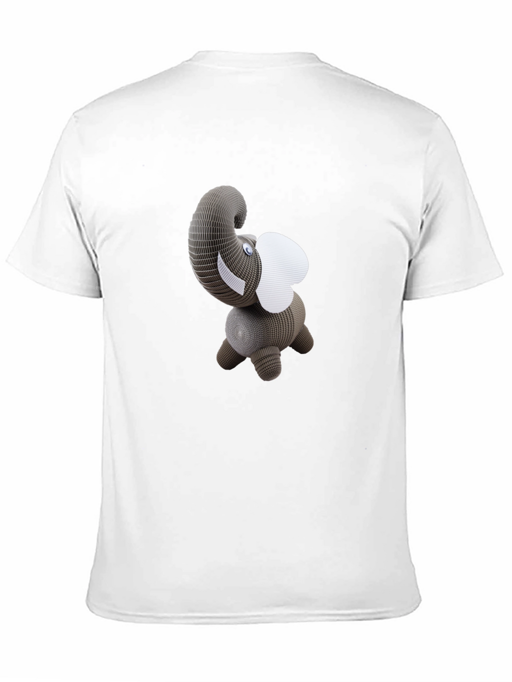 Black T-Shirt with 3D Elephant Design