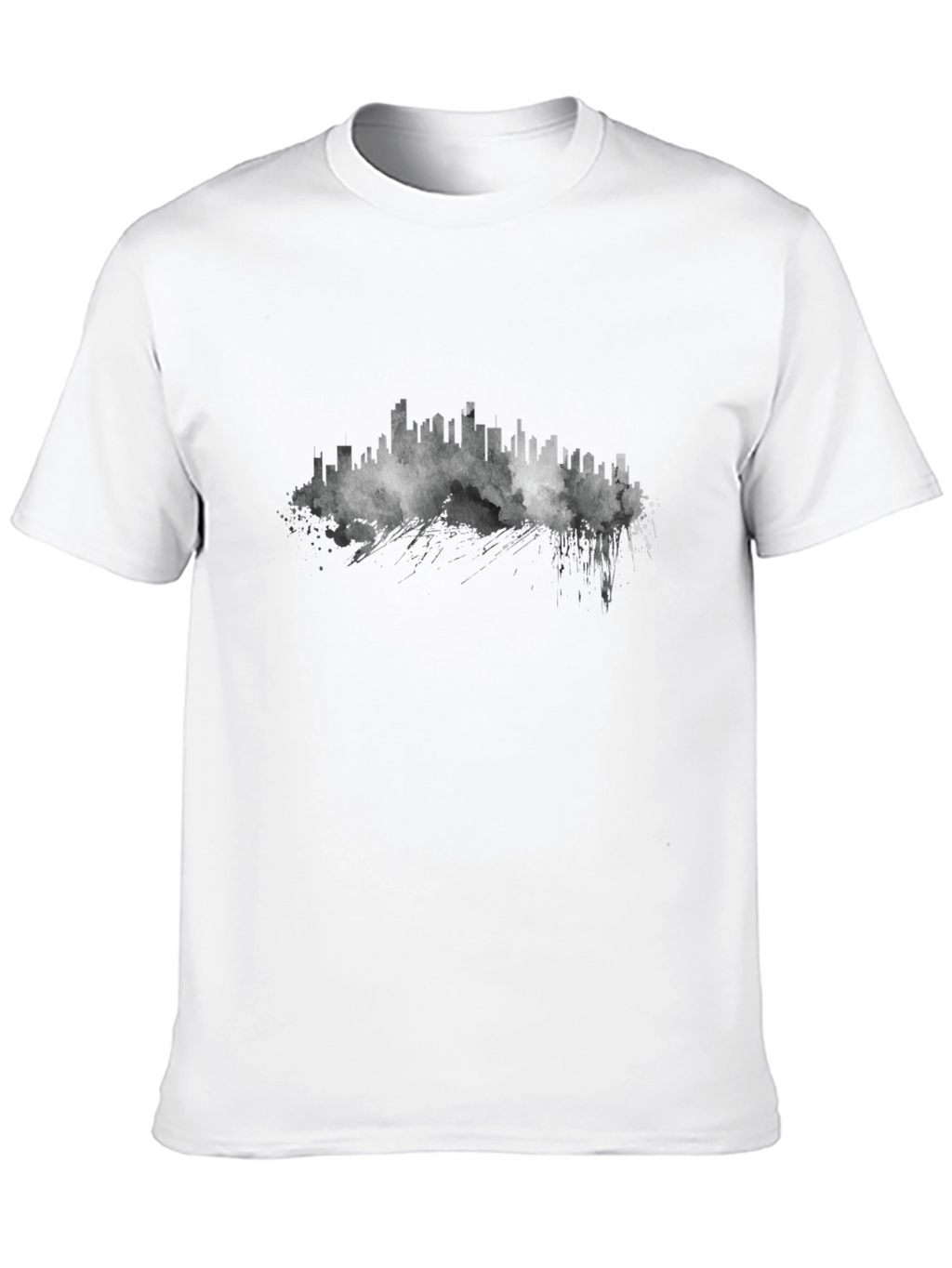 Abstract Cityscape Black T-Shirt