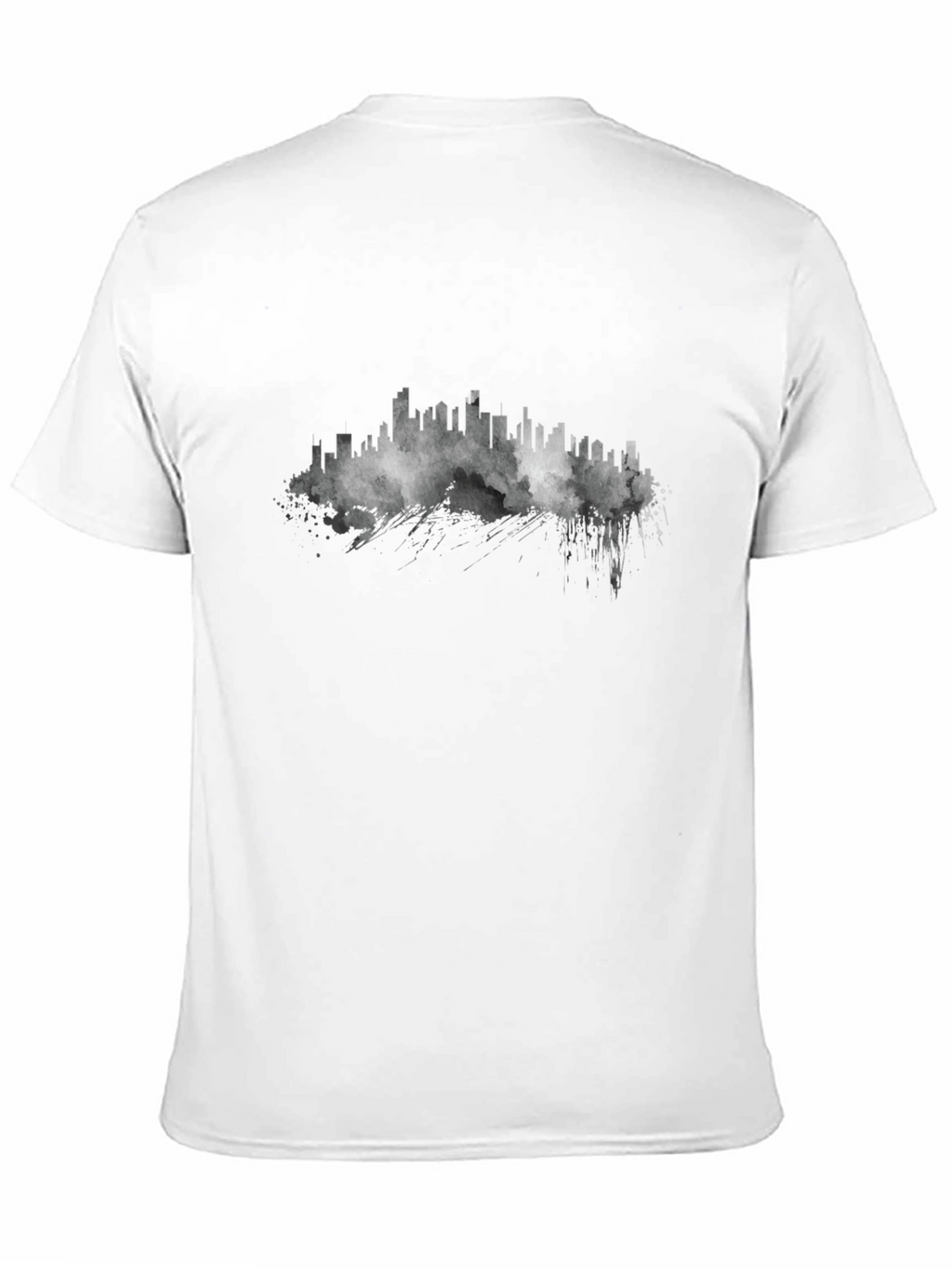 Abstract Cityscape Black T-Shirt