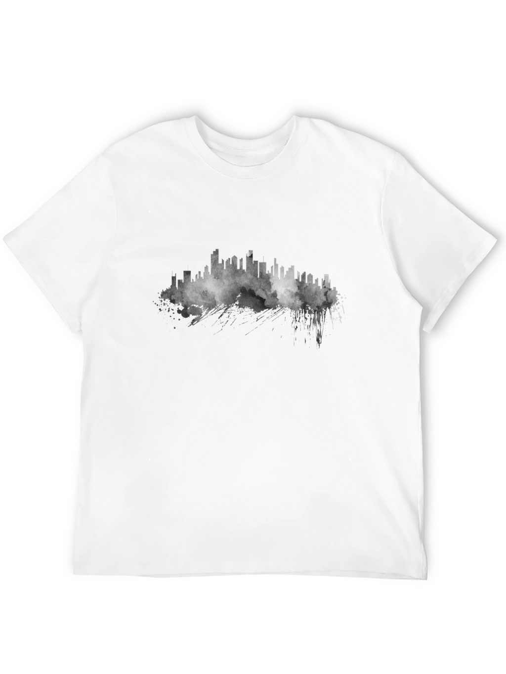 Abstract Cityscape Black T-Shirt