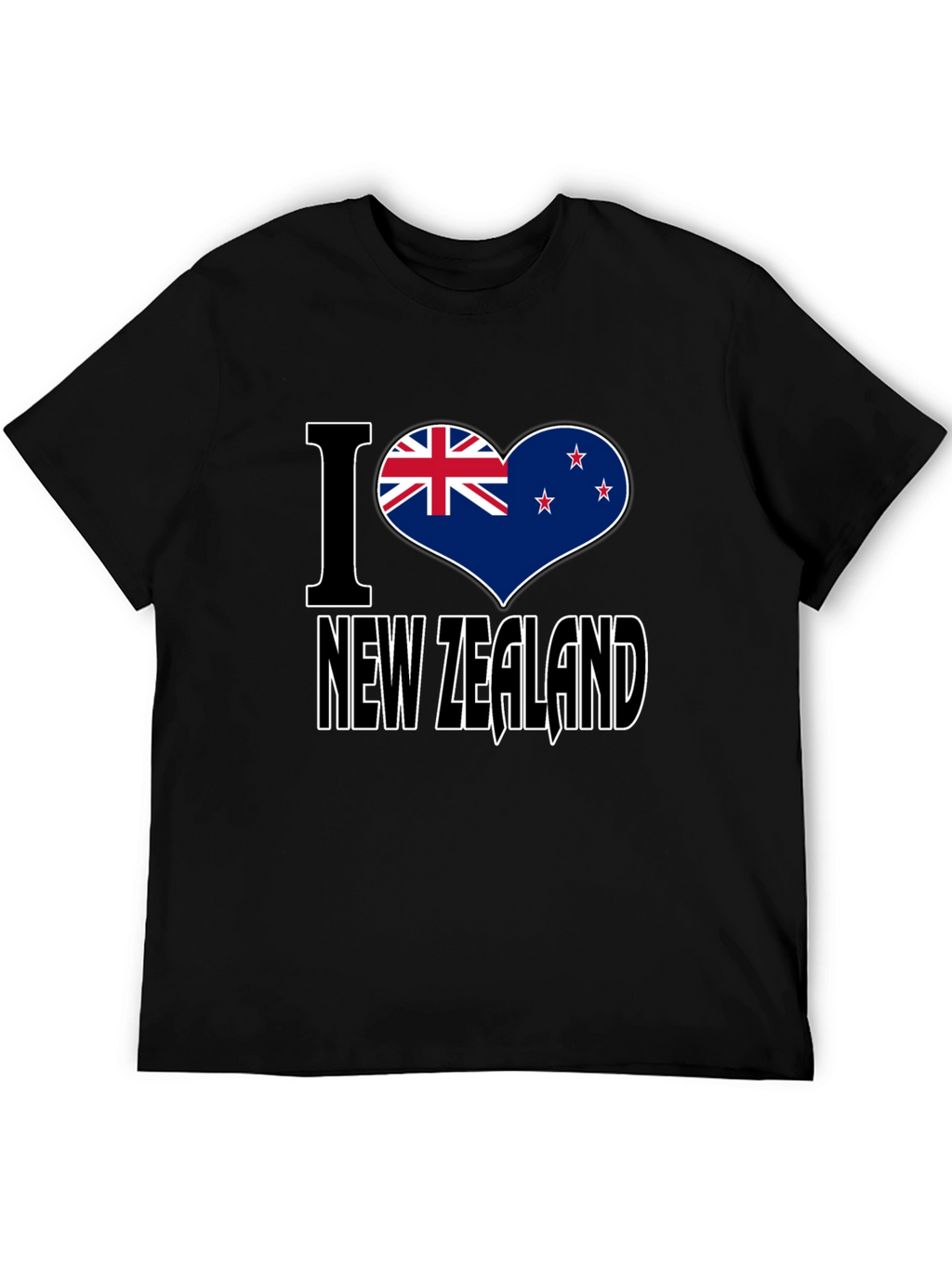 I Heart New Zealand Black T-Shirt